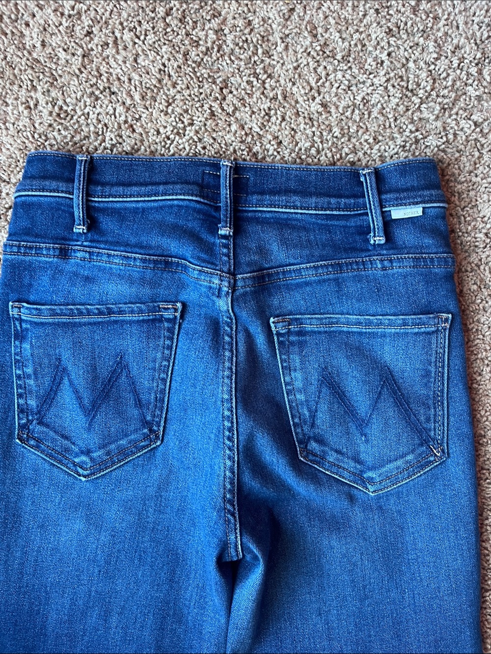 MOTHER The Hustler Ankle FrayMedium Blue Straight-Leg Jeans Size 27 - Picture 11 of 16